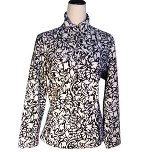 Coldwater Creek 1/4 Zip Fleece Pullover Size Large